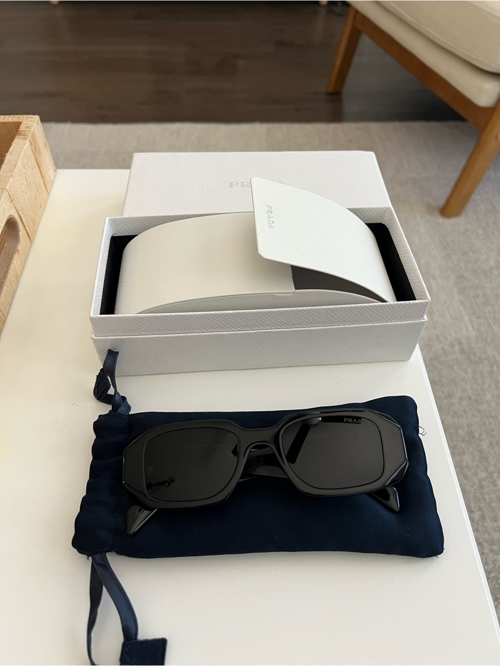 Authentic Prada Rectangular Sunglasses